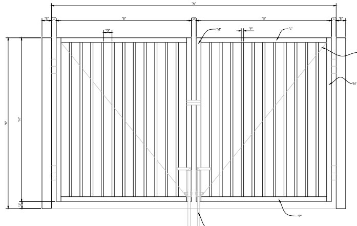 Steel Double Drive Flat Top America S Gate Company