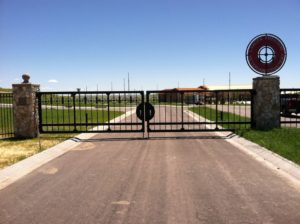 Custom double swing commercial gate - cemetery gate