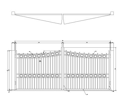 Under Arch Gate with Rings - America's Gate Company