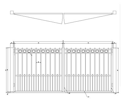 Flat Top Alternating Pickets and Rings - America's Gate Company