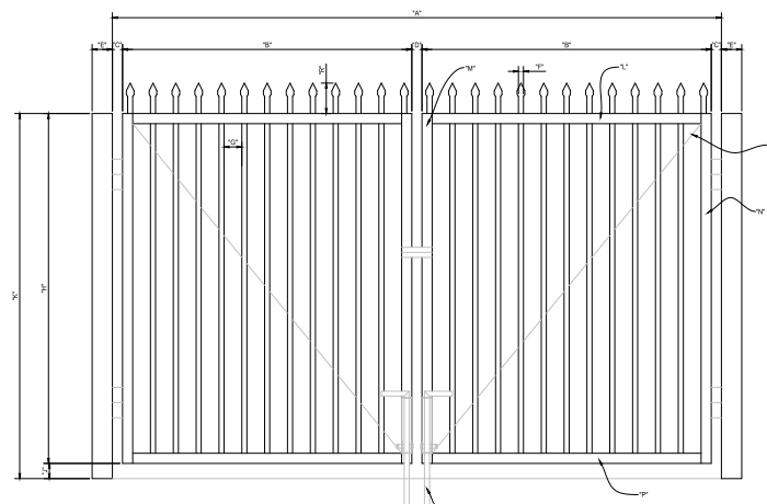 Steel Double Drive Spear Top - America's Gate Company