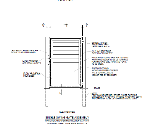 4′ Wide Industrial Single Swing Gate - America's Gate Company