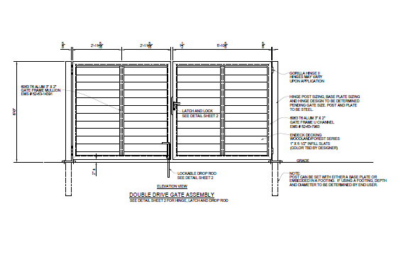 12′ Wide Commercial Double Swing Gate - America's Gate Company