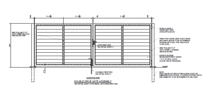 16′ Wide Commercial Double Swing Gate - America's Gate Company